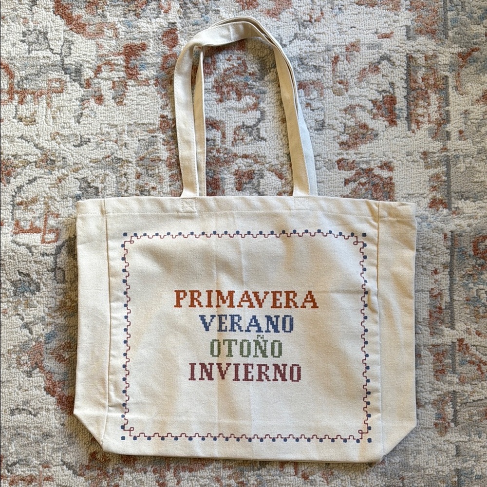 Sezane Canvas Tote Bag